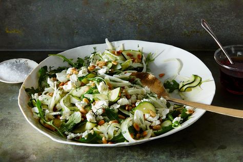 Soba Salad, Feta Salad Recipe, Zucchini Salad, Fennel Salad, Feta Salad, Vegetarian Cooking, Salad Bar, Side Salad, Food 52