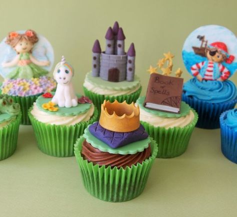 Fairytale Cupcakes Fairy Tale Cupcakes, Storybook Cupcakes, Fairytale Cupcakes, Fairytale Party, Kid Cupcakes, Food Tech, Fondant Cupcakes, Cup Cakes, Cupcakes Decoration