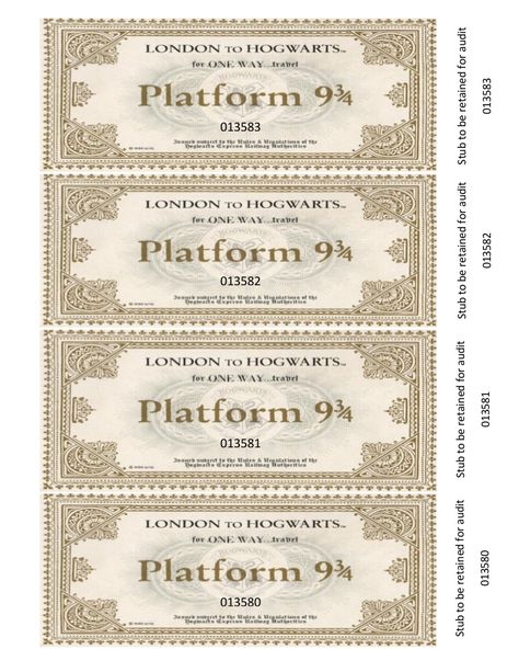 Imagine discovering a one-way travel ticket on the Hogwarts Express, inside the copy of "Harry Potter" that you found on the library shelves. I created these b… Hogwarts Express Ticket, Hery Potter, Harry Potter Letter, Harry Potter Hogwarts Express, Harry Potter Journal, Hogwarts Express Train, Harry Potter Christmas Decorations, The Hogwarts Express, Imprimibles Harry Potter