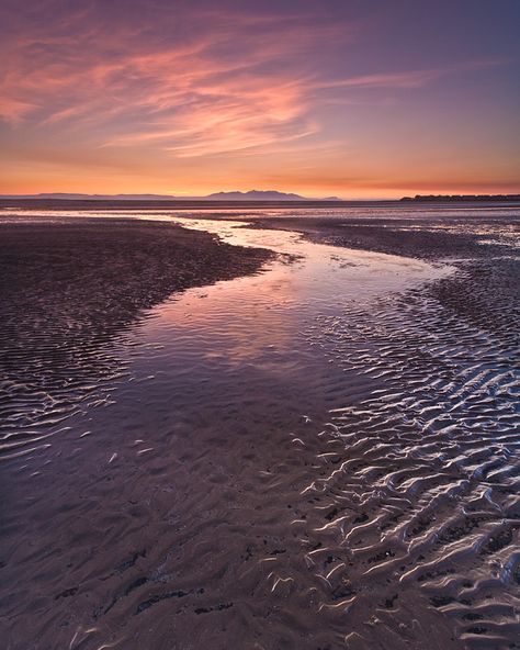 Sand Patterns At Troon Beach, Ayrshire, Scotland Beach Scotland, Ayrshire Scotland, Scottish Pride, Scottish Countryside, Scotland Tours, Bonnie Scotland, Sky Pics, Beach Sunrise, Inspiring Photography