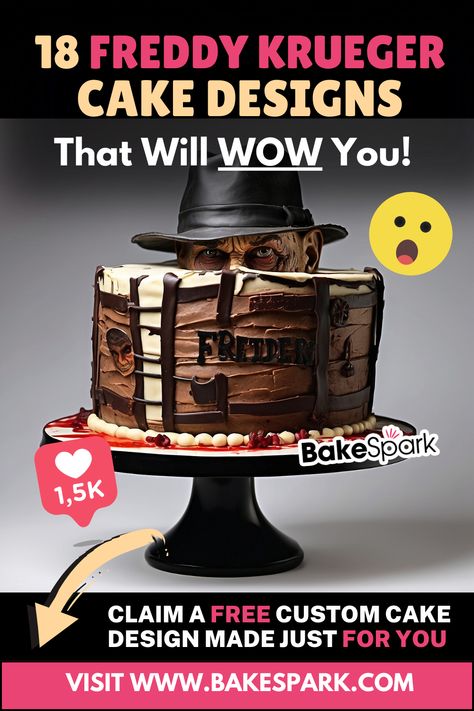 Freddy Krueger Cake Ideas: Terrifying Designs for Horror Fans Scary Movie Cakes, Freddy Krueger Cake, Horror Themed Party, World Of Horror, Hot Wheels Cake, Cake Design Ideas, Movie Cakes, Chucky Doll, Eating Alone