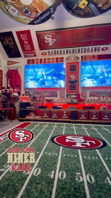 49ers Man Cave, 49ers Man Cave Ideas, 49ers Bedroom Ideas, 49ers Game, Man Cave Games, Trent Williams, 49ers Nation, Man Cave Wall Decor, San Francisco 49ers Football