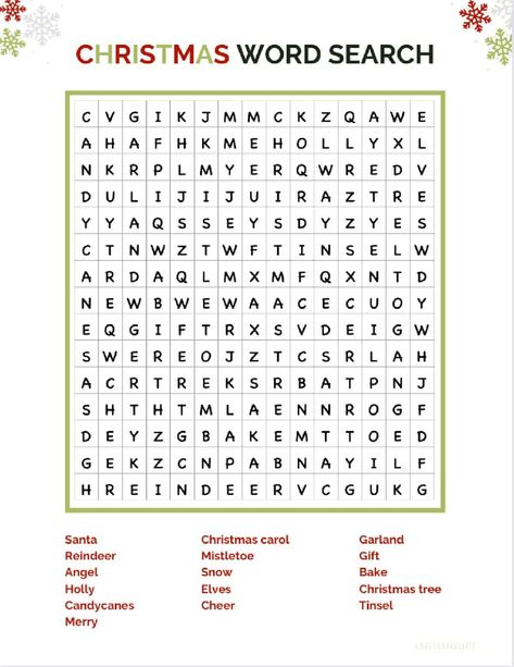 Looking for a fun and FREE Christmas word search printable? Here's a great Christmas word search for kids, families, and word search... Christmas Word Search For Kids, Free Christmas Word Search, Christmas Word Search Printable, Easy Word Search, Free Word Search Puzzles, Thanksgiving Word Search, Word Search For Kids, Free Printable Word Searches, Free Word Search