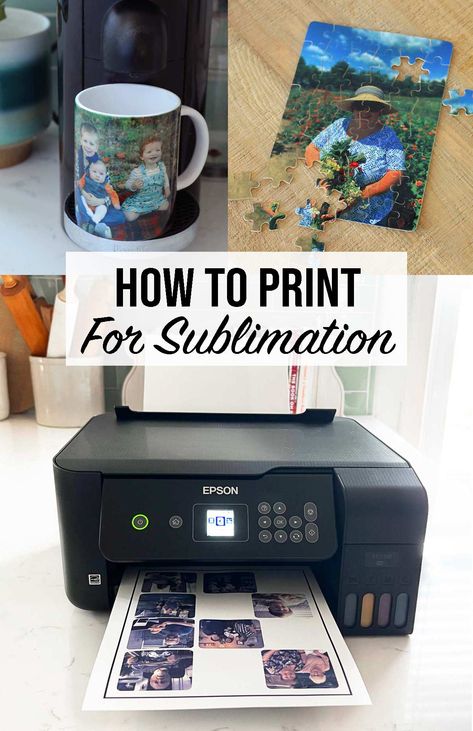 How To Print For Sublimation - Weekend Craft Diy Sublimation Printing, Sublimation For Beginners, Sublimation Business, Infusible Ink Transfer Sheets, Sublimation Gifts, Sublimation Ideas Projects, How To Use Cricut, Sublimation Crafts, Diy Sublimation