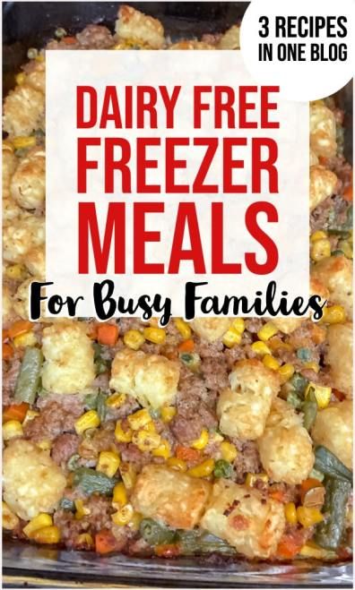 Freezer Meals Gluten Free, Dairy Free Freezer Meals, Dairy Free Crockpot Meals, Dairy Free Meals, Quick And Easy Weeknight Dinners, Meals Gluten Free, Gluten Free Freezer Meals, Go Dairy Free, Freezer Dinners