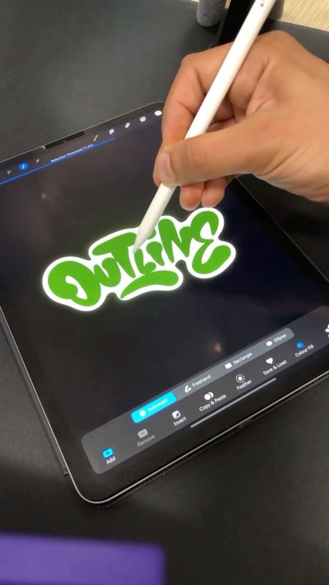 Procreate Outline, Procreate Inspiration, Procreate Tips, Outline Fonts, Text Animation, Text Effects, Digital Painting, Drawings, On Instagram