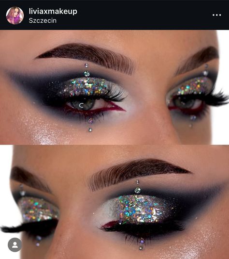 New Years Eve Makeup Looks, Nye Makeup, Birthday Nail, Party Makeup Looks, New Year's Makeup, Staff Party, Dramatic Makeup, Christmas Makeup, Baddie Makeup