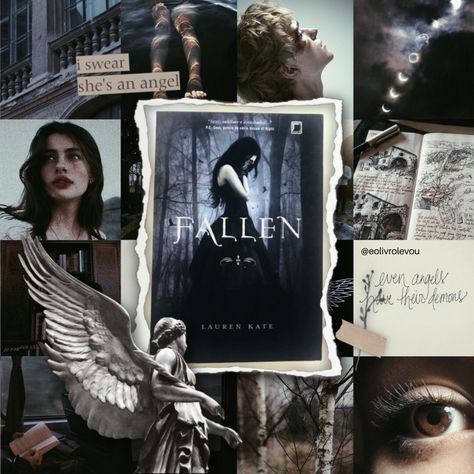 Fallen Lauren Kate Aesthetics, Fallen Lauren Kate Fan Art, Fallen Lauren Kate, Fallen By Lauren Kate, Fallen Aesthetic, Lauren Kate Books, Fallen Saga, Lauren Kate, Book Reading Journal