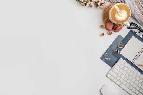 Premium Photo | White office desk table. flat lay. White Office Desk, Business Agenda, Office Desk Table, White Desk Office, Office Table Desk, Linkedin Background, Linkedin Banner, Floral Cards Design, Business Stock Photos