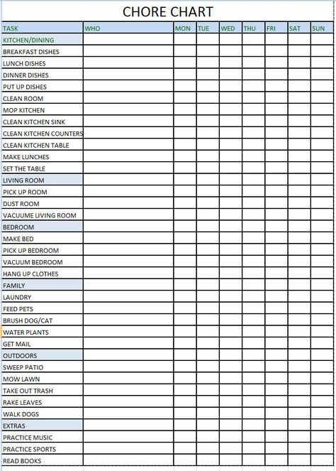 The chore chart in microsoft excel was created to help your family organize and assign chores based on individuals and days of the week. How To Make A Chore Chart For Family, Family Chore Chart Ideas, Chores For Teenagers, Teenage Chores, Daily And Weekly Chore Chart, Chore List Printable, Chore Calendar, Chores Printable, Household Chores List