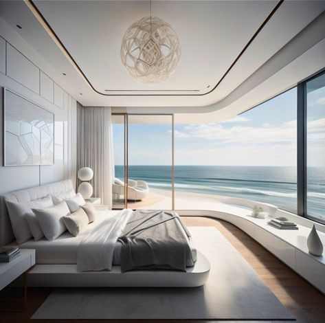 Sea View Bedroom With Sea View, Canadian Apartment, Cliffside House, Beach Hotel Room, Hotel Room Interior, Resort Interior, Luxe Decor, Apartment View, Beach Interior