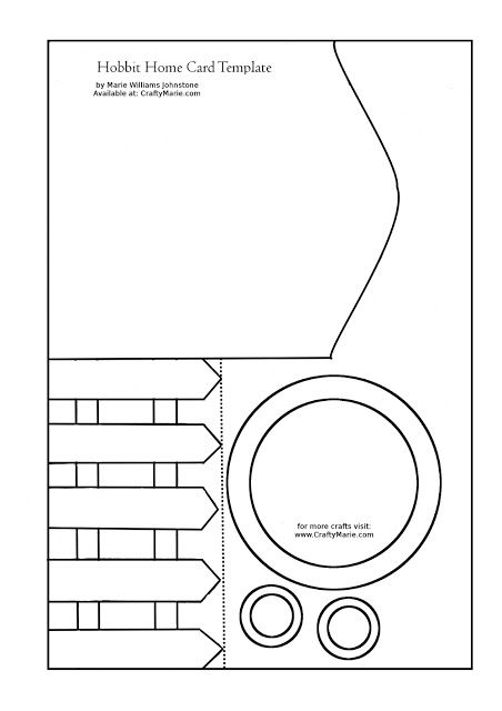 Free printable Hobbit House card template by CraftyMarie Please share the web page and not the printable thank you Hobbit Home, Hobbit Party, House Card, House Template, Hobbit House, Step Cards, Card Templates Free, Birthday Ring, Party Rings