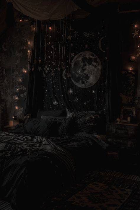 [PaidAd] 44 Top Dark Cozy Bedroom Ideas Romantic Aesthetic Advice You Never Thought Of This Season #darkcozybedroomideasromanticaesthetic Dark Themed Room Aesthetic, Dark Gray Moody Bedroom, Dorm Room Dark Aesthetic, Sleep Aesthetic Night Bed Dark, Night Court Themed Bedroom, Comfy Bed Aesthetic Dark, Moody Dark Bedroom, Dark Vintage Bedroom, Cozy Dark Bedroom Aesthetic