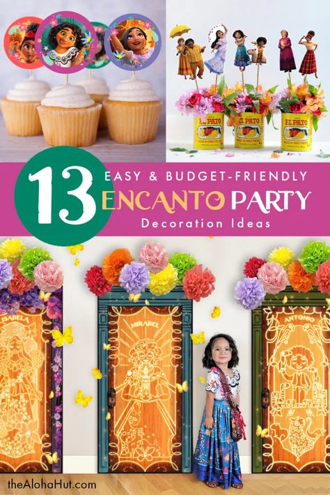 Encanto Birthday Party For Two Year Old, Encanto Decorations Diy, Encanto Birthday Diy, Encanto Inspired Party, Encanto Party Ideas Diy, Encanto Party Diy, Encanto Third Birthday Party, Encanto Party Snacks, Encanto Halloween Decorations