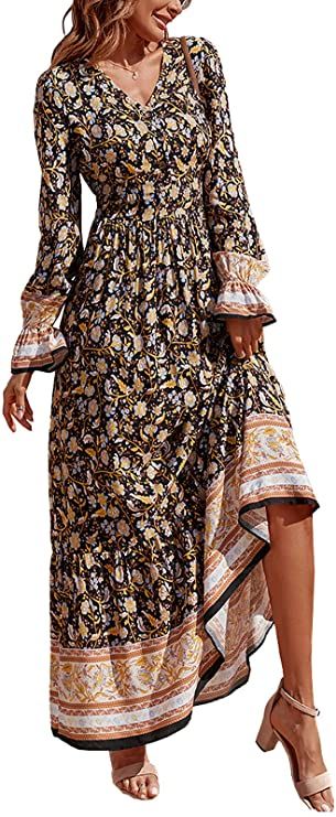 Long Dresses For Church, Best Amazon Dresses, School Sweaters, Floral Outfit Ideas, Plus Size Women Dresses, Dresses For Church, Cute Dresses For Women, Dresses On Amazon, Feminine Prints