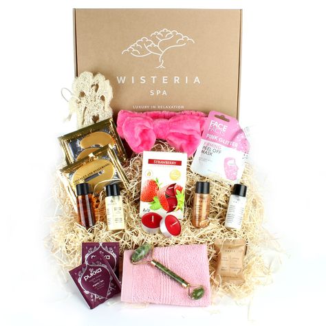 Wisteria Spa Soothing Pamper Hamper Gift Set For Women : Amazon.co.uk: Beauty Jade Face Roller, Makeup Headband, Pampering Routine, Hamper Gift, Pamper Hamper, Clay Face Mask, Clay Face, Skin Collagen, Clay Faces