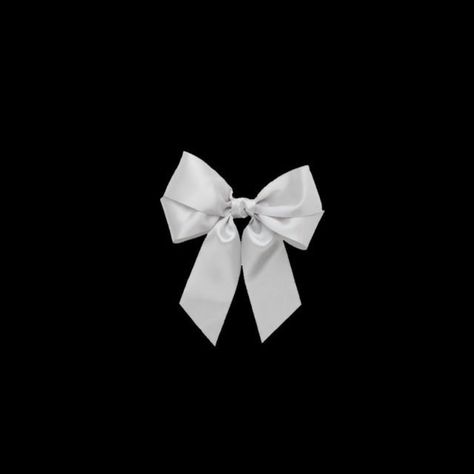 White Icons Aesthetic, White Icons, Aesthetic Love, White Bow, Black Background, A Black, White, Black