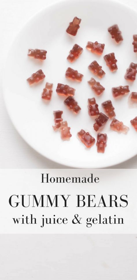 Dye Free Gummies, How To Make Gummy Bears Homemade, Make Your Own Gummies, Bovine Gelatin Gummies, Homemade Gelatin Gummies, Easy Gummy Bear Recipe, Gelatin Gummies Healthy, Gelatin Gummy Recipes, Things To Make With Gelatin