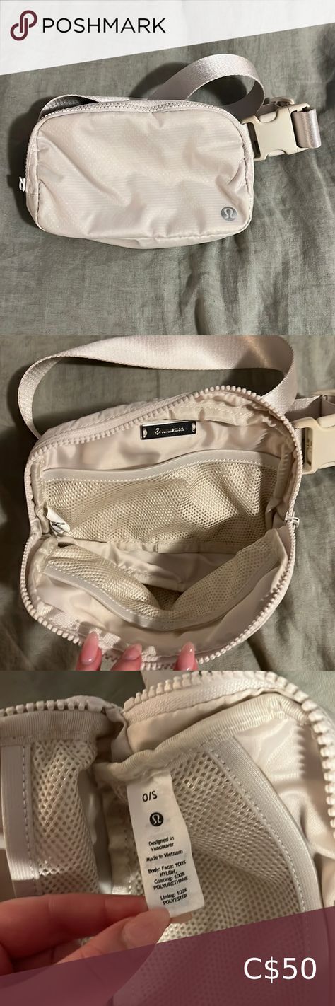 Original Everywhere belt bag white opal Lululemon Belt Bag White Opal, White Opal Lululemon, Lululemon White Opal, Lululemon Belt Bag, Everywhere Belt Bag, Yoga Outfit, White Opal, Yoga Clothes, White Bag