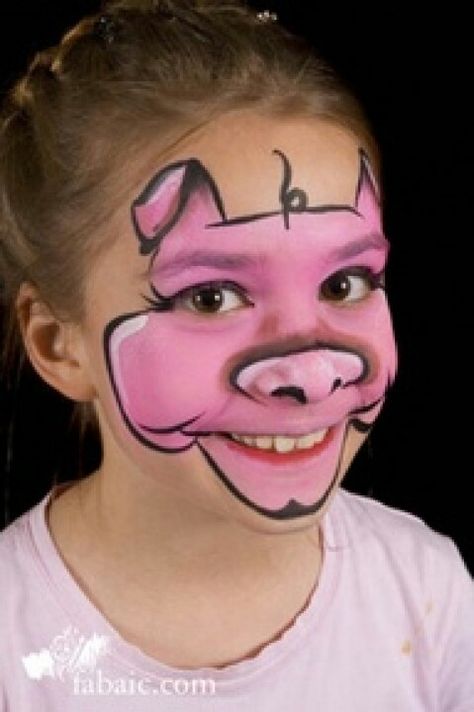 Just slightly different around the chin would be better Face Paint Easy For Kids, Pig Face Paint, Face Paint Easy, Halloween Makeup For Kids, Animal Face Paintings, Kids Face Painting, Obličejové Masky, Pig Face, Face Painting Easy