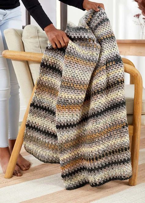 Free Morning Coffee Throw Pattern – Mary Maxim Throw Crochet, Needle Gauge, Knitted Afghans, Crochet Instructions, Yarn Brands, Bulky Yarn, Crochet Kit, Free Knitting Pattern, Chunky Yarn