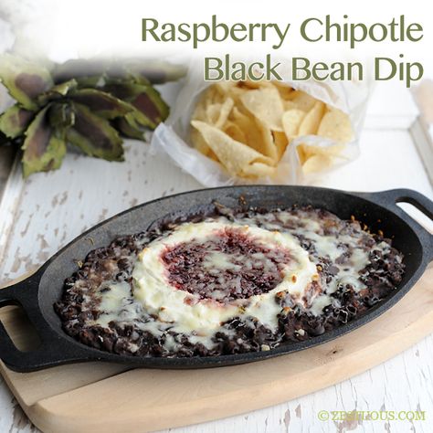 Raspberry Chipotle Black Bean Dip Recipe ~ Just like you get at So Long Saloon Black Bean Dip Recipe, Raspberry Chipotle Sauce, Bean Dip Recipe, Chipotle Black Beans, Chips Dip, Bean Dip Recipes, Black Bean Dip, Cheesecake Dip, Bean Dip