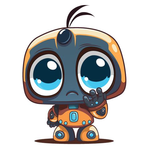 Cartoon sad robot.,  on ArtStation at https://www.artstation.com/artwork/lDwLN5 Character Art Design, Chibi Cartoon, T Shirt Png, Keno, Diy Stickers, Smartphone Case, Art Work, Chibi, Character Art