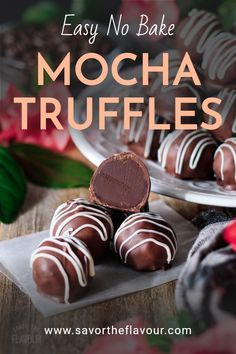 Coffee Truffles Easy, Mocha Truffles Recipe, Xmas Truffles, Truffles Easy No Bake, Coffee Truffles, Mocha Truffles, Sweet Truffles, Instant Espresso, Truffle Recipes