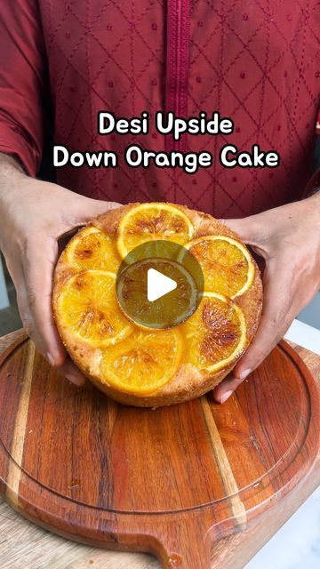 Saransh Goila on Instagram: "Yes you heard me right NO OVEN is needed as this cake is made in a KADHAI😮‍💨😎 This is the easiest Desi Upside Down Orange cake recipe you need to try doston! Oranges are in season and I feel orange flavoured any dessert is just Delishaaas to say the least 🤤 . . . 1/2 cup Castor sugar 1 cup Water Bring to a light simmer Add orange slices Boil for 10 minutes Remove & cool on a wire rack 1/3cup Neutral oil 3/4cup Castor sugar 1/2cup Dahi Whisk everything well 45ml Orange juice Zest or 1 Orane 1/4tsp Cinnamon powder 1/4tsp Cardamom powder Mix everything well 1cup Flour 1 tsp Baking powder 1/4 tsp Baking soda 1/4 tsp Salt Mix well Add the dry ingredients Fold in to make a lump free batter Line a cake tin Arrange the orange slices Pour the bat Upside Down Orange Cake, Orange Cake Recipe, Cardamom Powder, Cinnamon Powder, Orange Cake, Cake Tins, Orange Slices, Orange Juice, Upside Down