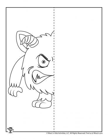 Monster Mirror Drawing Worksheets | Woo! Jr. Kids Activities Drawing Worksheets For Kids, Finish The Drawing Worksheets, Monster Mirror, Drawing Activities For Kids, Finish The Drawing, Mirror Drawing, Monster Drawings, Drawing Worksheet, Drawing Worksheets