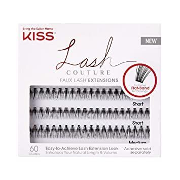 KISS Lash Couture Faux Lash Extensions Set, Lash Clusters, 20 Lash Strands Each, Varied Lengths, Easy Application, Flat Roots & Tapered Ends, Exclusive Flat-Band Technology, Style Venus, 60 Clusters Kiss Lashes, Mink Lash Extensions, Pale White, Lash Clusters, Faux Lashes, Eye Brows, Diy Eyelash Extensions, Lash Adhesive, Magnetic Eyelashes