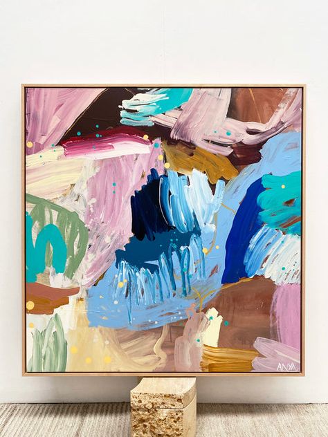 ABSTRACTS – Anya Brock Anya Brock, Colours Painting, Painting Collection, Artwork For Home, Portrait Frame, Mark Making, Box Art, Creative Play, Floating Frame