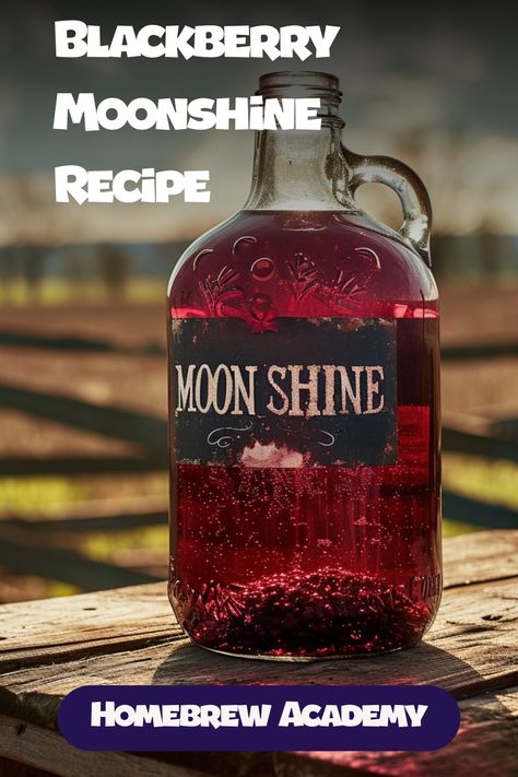 Blackberry Moonshine Recipe Strawberry Moonshine Recipe, Blackberry Moonshine, Homemade Moonshine, How To Make Moonshine, Moonshine Recipe, Homemade Alcohol, Whiskey Recipes, Moonshine Still, Brewing Recipes