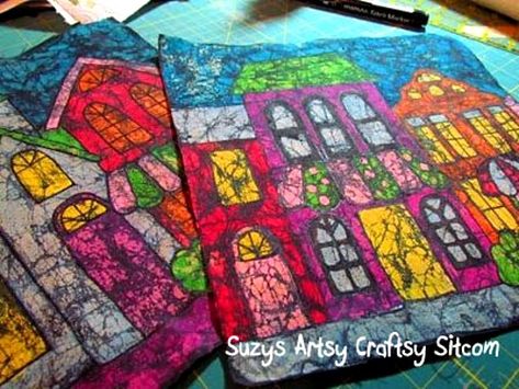 making batik fabric with crayons Crayon Art, Melting Crayons, Camping Art, Diy Tutorials, Vintage Crafts, Crafty Craft, Batik Fabric, Art Classroom, Elementary Art