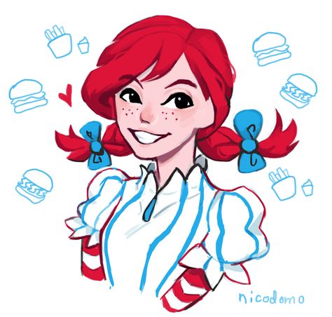 what i want to eat from wendys | Smug Wendy's | Know Your Meme Wendy Anime, Wendys Logo, Wendys Girl, Savage Logo, Mc Donald's, Fandom Art, Nice Clothes, Aesthetic Cute, Know Your Meme