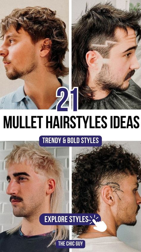 21 Best Modern Mullet Hairstyles – Edgy & Fashion-Forward Stylish Mullet, Modern Mullet Haircut, Mullet Haircuts, Rockstar Look, Mullet Hairstyles, Mullet Haircut, Modern Mullet, Mullet Hairstyle, Haircuts For Men