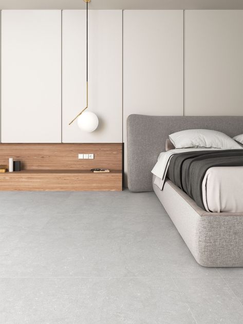 Meio-dia - Living Ceramics Gray Tiles Bedroom, Tiles In Bedroom, Bedroom Tile, Tile Bedroom, Stone Quarry, Engineered Flooring, Grey Tiles, Tile Inspiration, Wall And Floor Tiles