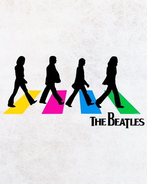 The Beatles Band Poster, Beetles Band Walking, The Beatles Minimalist Poster, Beatles Aesthetic Poster, Beatles Graphic Design, The Beatles Art Painting, Music Rock Painting, Beatles Art Illustrations, The Beatles Aesthetic Art