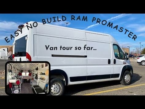 Easy no build van - 2021 Ram Promaster - YouTube Promaster Van Conversion, Ram Promaster, Cargo Van, Van Conversion, Camper Van, Van Life, Tiny House, Ram, To Create