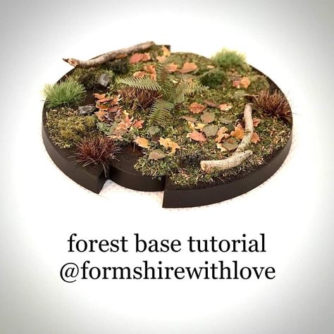 Forest Bases Miniature, Miniature Basing, Warhammer Terrain, Miniature Bases, Warhammer Figures, Warhammer Paint, Warhammer Aos, Arte Van Gogh, Warhammer Models