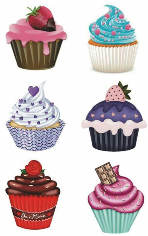 Cupcake Vintage, Cupcake Illustration, Cupcake Drawing, Warm Scarves, Cupcake Images, 귀여운 음식 그림, Cupcake Art, Birthday Clipart, Alaskan Malamute