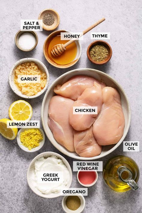 Yogurt Marinated Mediterranean Chicken, Chicken Marinades With Yogurt, Healthy Greek Chicken Marinade, Chicken Marinade Mediterranean, Mediterranean Chicken Marinade Yogurt, How To Make Greek Chicken, Easy Greek Chicken Marinade, Tumeric Chicken Marinade, Mediterranean Chicken Recipes Marinade