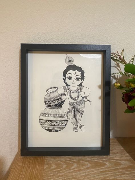 #lordkrishna #balgopal #mandala Bal Krishna Mandala Art, Krishna Mandala, Good Morning Krishna, Bal Gopal, Krishna Drawing, Mandela Art, Mandala Drawing, Lord Krishna, Mandala Art