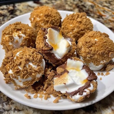 S’more Bites Recipe, Bourbon Marshmallow Recipe, Fried Smores, S’more Truffles, S’mores Cheesecake Recipe, Smoked S’mores Cheesecake, Fudge Pie Recipe, Black Velvet Cakes, Chocolate Butter Cake