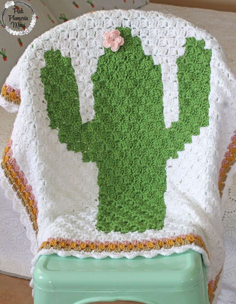 A free pattern for a Crochet C2C Cactus Baby Blanket comes with 2 graphs. You can use a graph with flowers or without to make a Crochet C2C Cactus Baby Blanket. Crochet Borders For Blankets, Crochet C2c Pattern, Zig Zag Crochet, Crochet Baby Blanket Beginner, C2c Crochet Blanket, Amigurumi For Beginners, Crochet Cactus, Crochet For Beginners Blanket, Pola Amigurumi