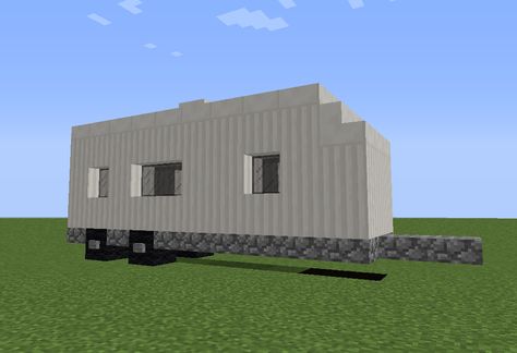 Minecraft Horse Trailer, Minecraft Trailer Home, Minecraft Trailer Park, Camping Minecraft, Minecraft Trailer, Minecraft Car, Minecraft Horse, Minecraft Town, Minecraft Mansion