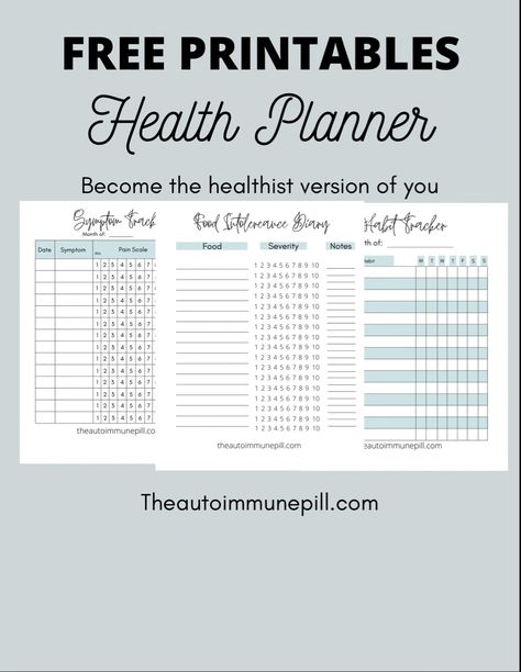 Free health, meal prep, self-care, daily, and weekly printables! Health Printables, Symptom Tracker, Mommy Time, Health Planner, Resource Library, Habit Tracker, Autoimmune Disease, Food Diary, Journal Printables