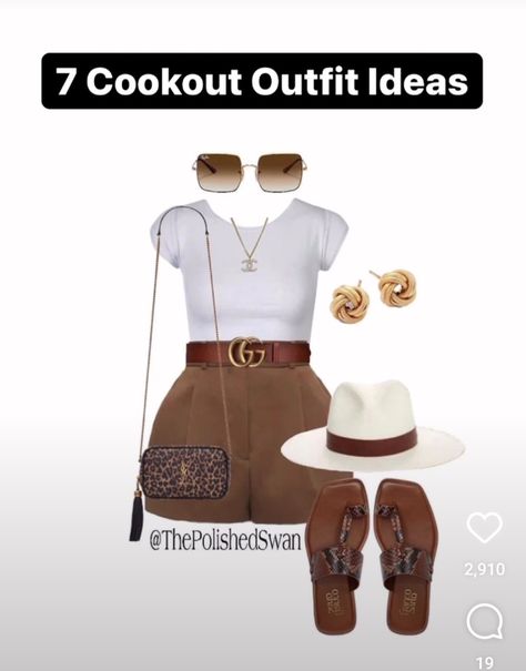 Cute Cookout Outfit Casual, Grown Women Outfits Summer, Cookout Outfits, Cookout Outfit Summer Casual, Plus Size Holiday Outfits Summer, Summer Cookout Outfit, Grown Woman Outfits Summer, Cookout Outfits Black Women, Cookout Outfit