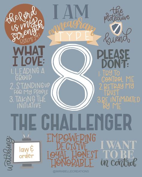 Enneagram Ashton on Instagram: “My friend Deanna @mirabellecreations did it again with these #enneagram prints ✨ comment below 👇🏼 the part that resonates the most!” Relentless Woman, Enneagram Type 8, Enneagram 7, Enneagram 8, Enneagram Test, Enneagram 9, Personality Profile, Enneagram Types, Myers Briggs