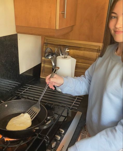 Making Pancakes Aesthetic, Baking Pancakes, Pancakes Aesthetic, Aesthetic Baking, Making Pancakes, How To Make Pancakes, Pancakes, Baking, Ethnic Recipes